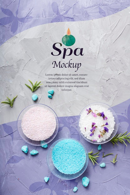 Top View Spa Mockup Psd