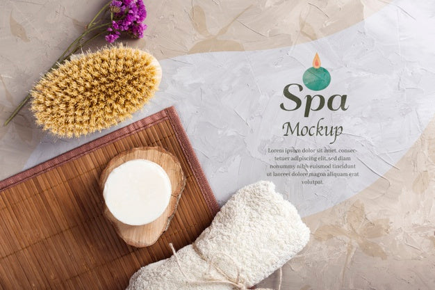 Top View Spa Mockup Psd