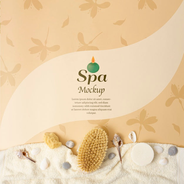 Top View Spa Mockup Psd