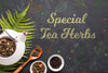 Top View Special Tea Herbs Concept Psd