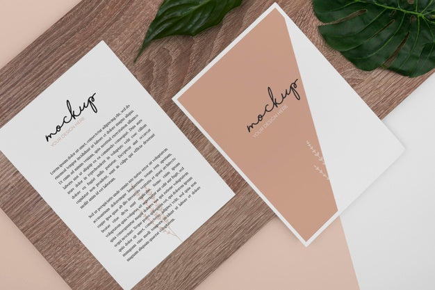 Top View Stationery Arrangement With Plant Psd