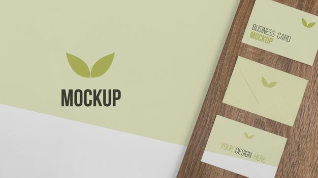 Top View Stationery Arrangement With Wood Psd