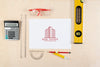 Top View Stationery Elements For Real Estate Psd
