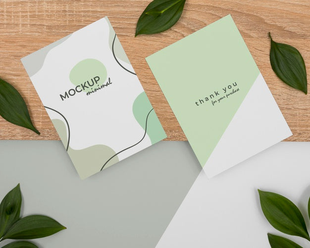 Top View Stationery Leaves And Wooden Piece Psd