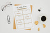 Top View Stationery Mock-Up With Coffee Psd