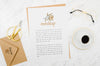 Top View Stationery Mock-Up With Envelopes Psd