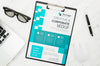Top View Stationery Mock-Up With Laptop Psd