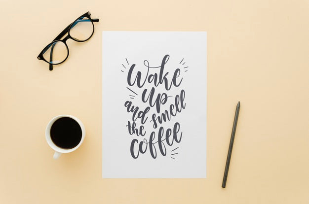 Top View Stationery Paper Mock-Up Psd