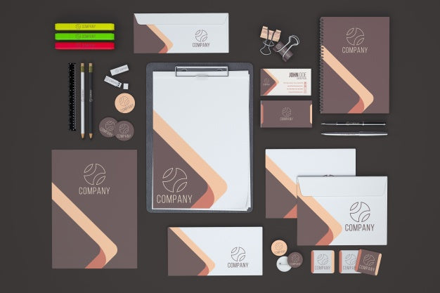 Top View Stationery Showroom Psd
