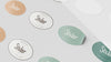 Top View Sticker Collection Mock Up Psd