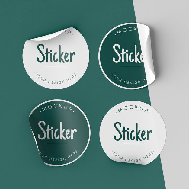 Top View Sticker Collection Psd
