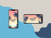 Top View Summer Concept With Phones Psd