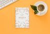 Top View Tea Cup On Table Psd