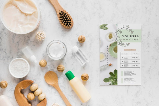 Top View Therapeutic Spa Concept With Mock-Up Psd