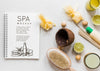 Top View Therapeutic Spa Concept With Mock-Up Psd