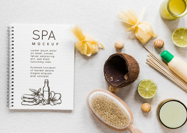 Top View Therapeutic Spa Concept With Mock-Up Psd