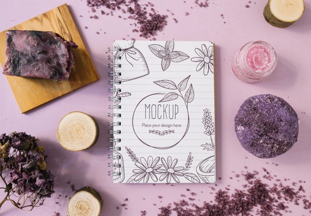 Top View Therapeutic Spa Concept With Mock-Up Psd