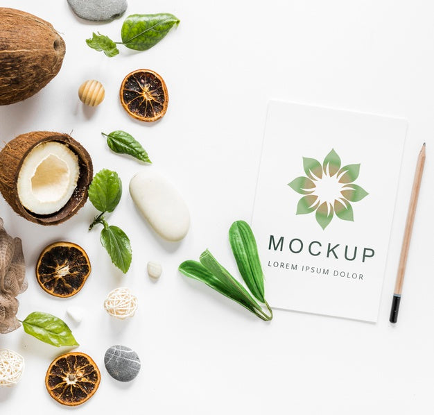 Top View Therapeutic Spa Concept With Mock-Up Psd