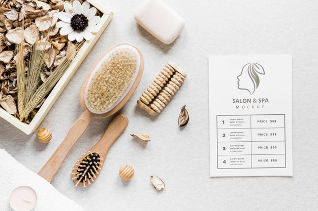 Top View Therapeutic Spa Concept With Mock-Up Psd