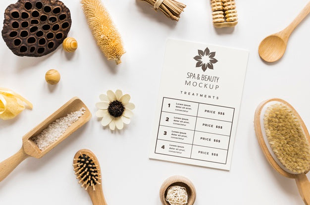 Top View Therapeutic Spa Concept With Mock-Up Psd