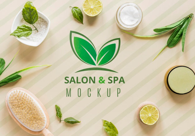 Top View Therapeutic Spa Concept With Mock-Up Psd