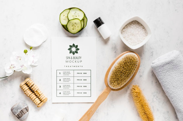 Top View Therapeutic Spa Concept With Mock-Up Psd