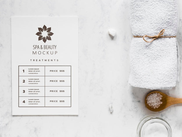 Top View Therapeutic Spa Concept With Mock-Up Psd