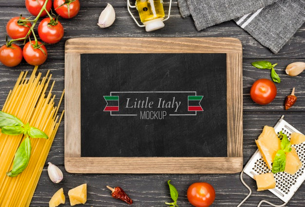 Top View Tomatoes And Pasta Assortment Psd