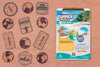 Top View Travel Mock-Up With Stamps Psd