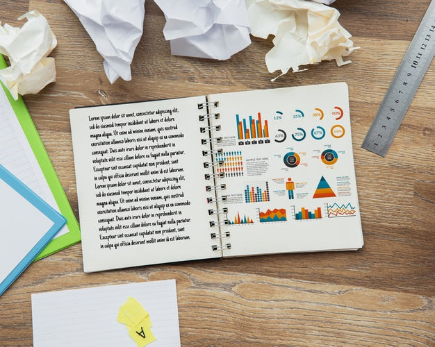 Top View University Books Concept Psd