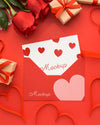 Top View Valentine'S Day Gifts And Roses With Mock-Up Letter Psd
