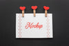 Top View Valentine'S Day Mock-Up Rectangle Card Psd
