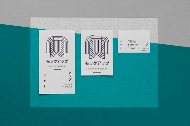 Top View Various Asian Mock-Up Document Psd