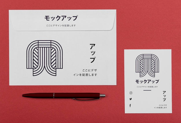 Top View Various Asian Mock-Up Document Psd