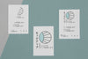 Top View Various Japanese Mock-Up Document Psd