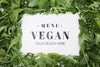 Top View Vegan Menu With Rocket Salad Psd