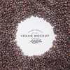 Top View Vegan Mock-Up With Lentils Psd
