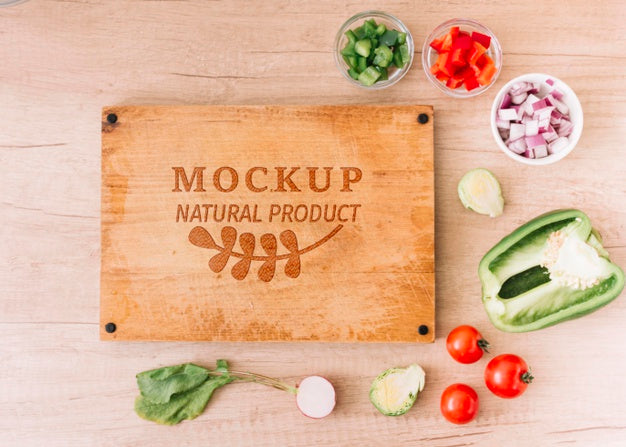 Top View Vegetables On Table Psd