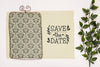 Top View Vintage Frame And Plant Save The Date Mock-Up Psd