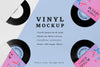 Top View Vinyl Records Mock-Up Arrangement Psd
