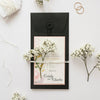 Top View Wedding Card With Mock-Up Psd