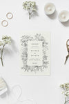 Top View Wedding Invitation With Mock-Up Psd