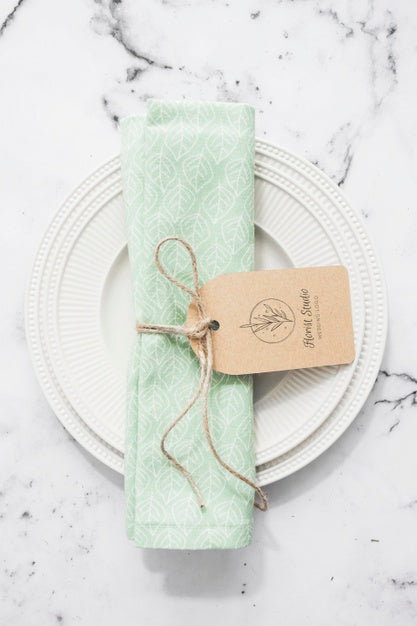 Top View Wedding Stationery With Mock-Up Psd