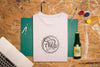Top View White Folded T-Shirt And Beer Psd