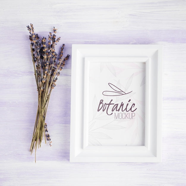 Top View White Frame Mock-Up Psd