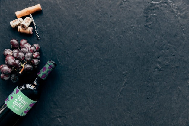 Top View Wine Mockup With Copyspace Psd