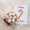 Top View Winter Hygge Arrangement With Notepad Mock-Up Psd
