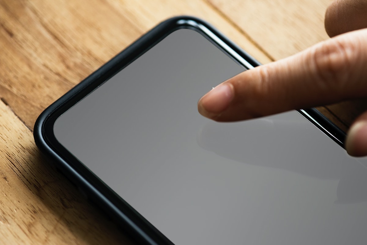 Touchscreen Mobile Phone Mockup