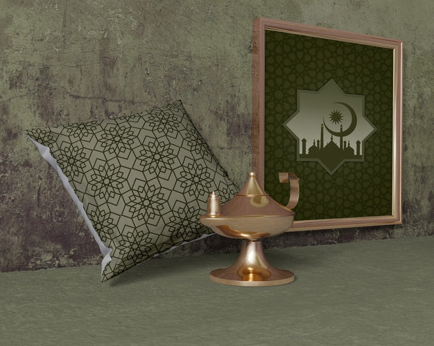 Traditional Ramadan Composition With Frame Psd