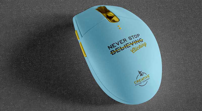 Traditional Wireless Mouse Mockup Psd
